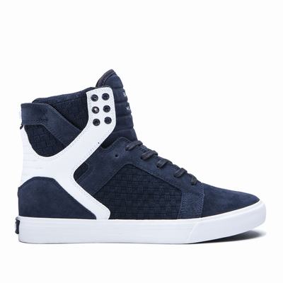 Supra SKYTOP - Miesten Matalavartiset Tennarit - Laivastonsininen/Valkoinen